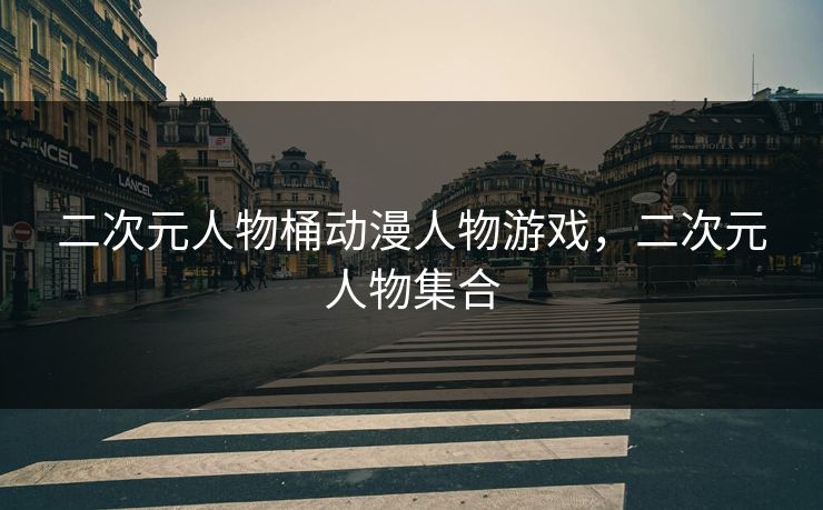 二次元人物桶动漫人物游戏,二次元人物集合